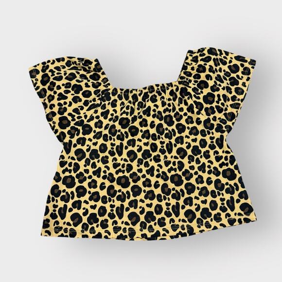 Rachel Zoe girls leopard print button down stylish top - Picture 3 of 4